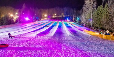 Try The Ultimate Nighttime Adventure With Lunar Lights Tubing At Peek’n Peak Resort Near Buffalo