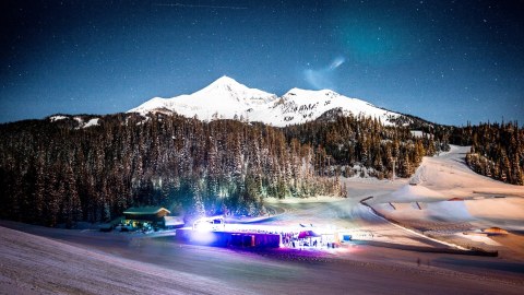 Go Night Skiing By Head Lamp at The Big Sky Resort In Montana