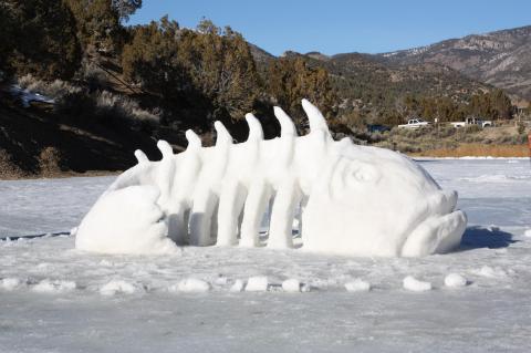 Seeing The Massive Snow Sculptures At Cave Lake In Nevada Will Be Your Favorite Winter Memory