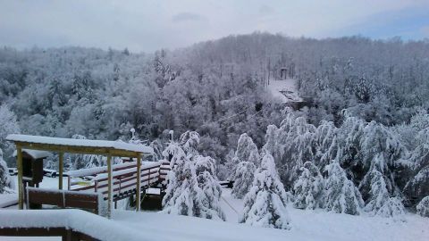 Take A Winter Zip Line Tour To Marvel Over Kentucky's Majestic Snow Covered Landscape From Above