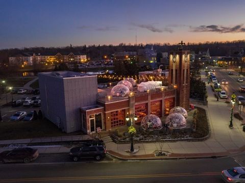 Stay Warm And Cozy This Season At Fenton Fire Hall’s Rooftop Igloo Bar In Michigan