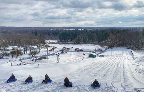 You Will Want To Get In On The Action At Mount Pleasant Of Edinboro, Pennsylvania's Exciting Winter Tubing Hill