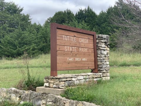 Hike And Bike Through A Picturesque Forest On Fancy Creek Trail In Kansas