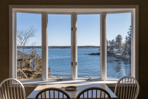 East Ledge Cottage In Maine Offers Quintessential Craggy Coast Views Right From The Living Room