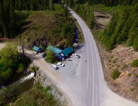 Dine While Overlooking A Waterfall At The Falls Inn Right Here In Idaho