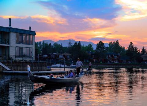 Take A Sunset Cruise Across Lake Tahoe On A Venetian Gondola For A Tranquil Evening In Northern California