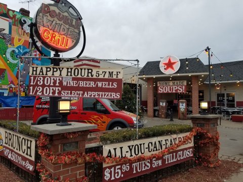 Eat Scrumptious Sandwiches Next To Gas Pumps And Old Cars At Double Wide Grill, A Quirky Eatery In Pittsburgh