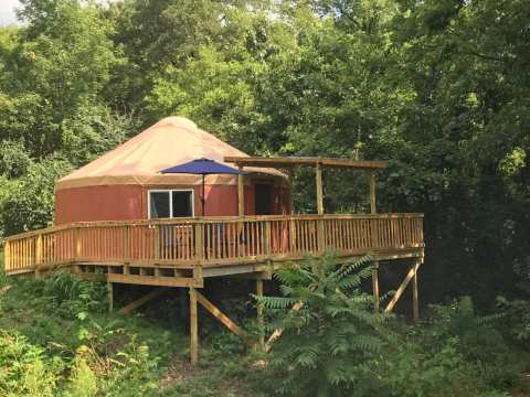 This Tranquil Riverside Yurt Near Nashville Lets You Glamp In Style