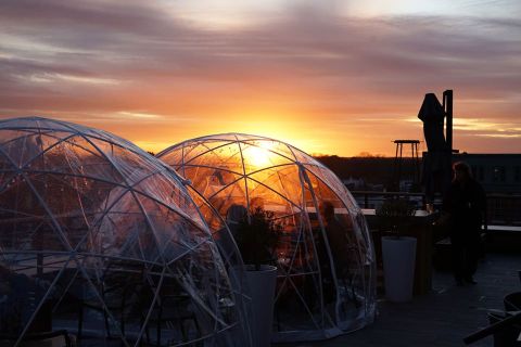 Stay Warm And Cozy This Season At Vantage, A Rooftop Igloo Bar In Missouri