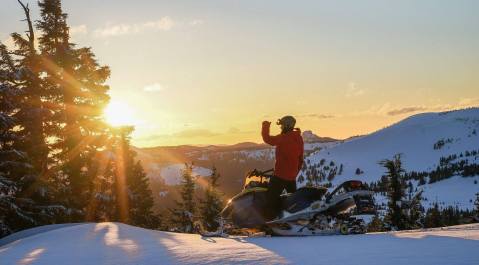 Take A Snowmobile To Elk Lake Resort In Oregon For A Unique Winter Vacation