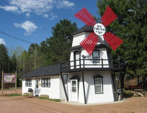 Satisfy Your Sweet Tooth With A Heaping Ice Cream Cone From The Windmill Ice Cream Shoppe In Wisconsin      