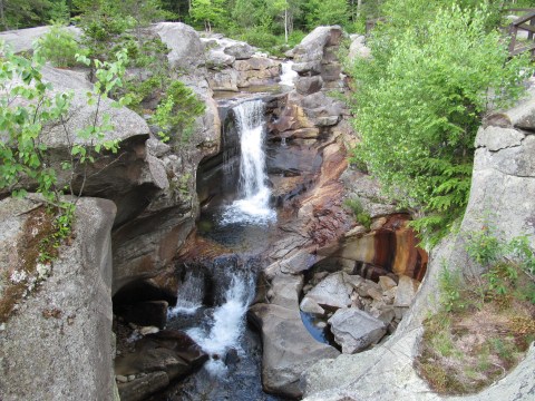 Take The Simple Screw Auger Trail To A Double Waterfall In Maine