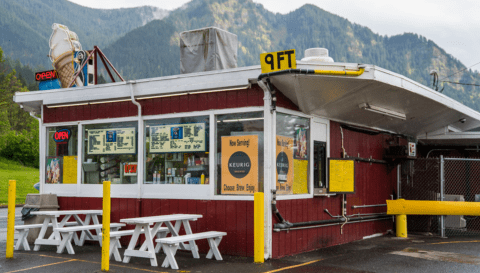 Treat Yourself To A Foot-Tall Ice Cream Cone At Oregon's Eastwind Drive-In