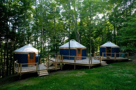 This Vermont Historic Property Has A Yurt Village That's Absolutely To Die For