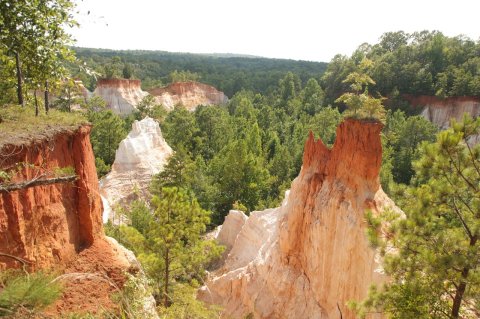 You'll Have A Front Row View Of Georgia's Little Grand Canyon At These Backcountry Campsites