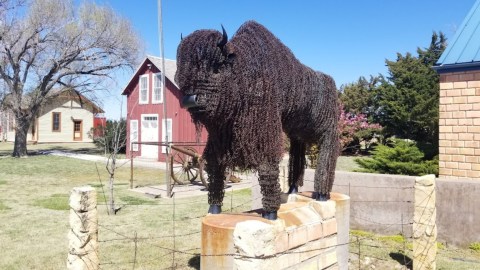 You'll Find Old Western Buildings, Dinosaurs From The Sea, And War Relics At Kansas's Fort Wallace Museum