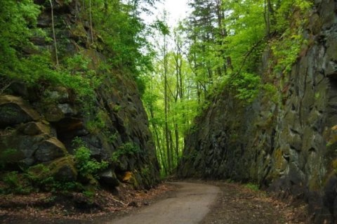 The Remote Trail Through Blackhand Gorge State Nature Preserve In Ohio Winds Through A Sandstone Gorge And An Old Railway