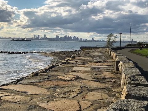 Enjoy Phenomenal Views Of The Boston Skyline On Deer Island Trail In Massachusetts