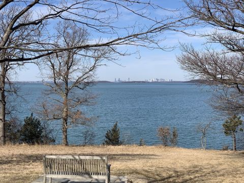 Relax Upon The Shoreline On World's End Trail In Massachusetts