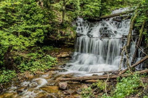 Take An Easy Out-And-Back Trail To Enter Another World At Wagner Falls In Michigan