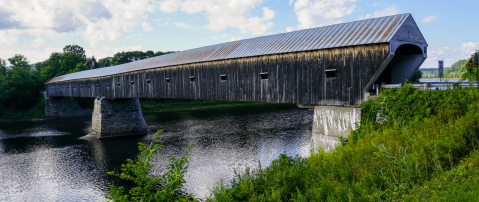 Built In 1866, The Cornish-Windsor Bridge In New Hampshire Is The Longest Wooden Bridge In America