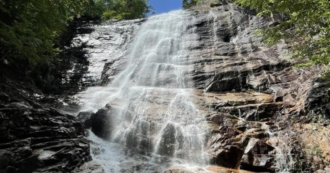 See The Tallest Waterfall In New Hampshire In The White Mountains