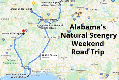 This Weekend Road Trip Will Lead You To Some Of Alabama's Most Beautiful Natural Scenery