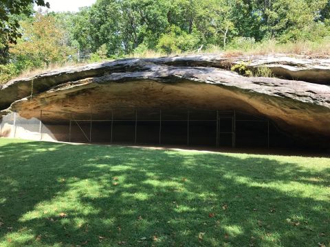 A Wet-Weather Waterfall And Cave Are Hiding On The Trails Of The Graham Cave State Park In Missouri