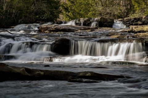 A 30-Foot Waterfall And Natural Water Slide Are Hiding On The Trails Of Ohiopyle State Park In Pennsylvania