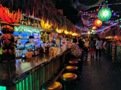 Sink Your Toes In The Sand At Saturn Room, A Tiki Bar In Oklahoma