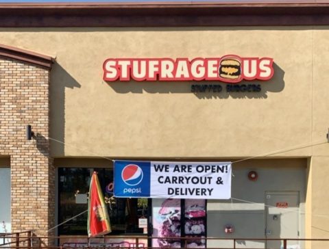 Take A Bite Out Of A Ginormous Burger The Size Of Your Head At Stufrageous Burgers In Arizona