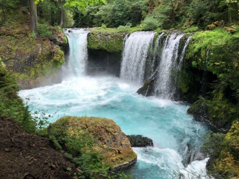 Plan A Visit To Spirit Falls, Washington's Beautifully Blue Waterfall