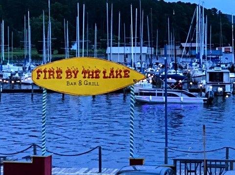 Experience An Incredible View And Delicious Food At Fire By The Lake, A Lakeside Restaurant In Alabama