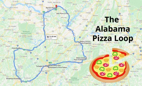 Sample Delicious Slices Across Alabama On This Tasty Pizza Loop That Will Take You To 9 Different Pizza Shops