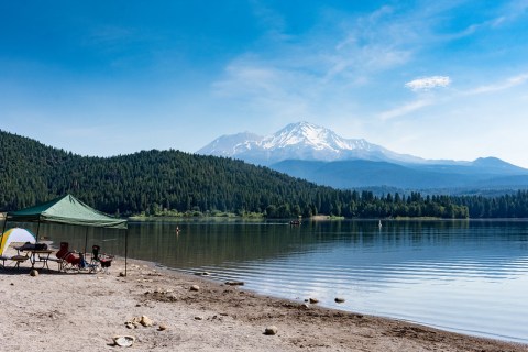 You Can See Your Feet While Swimming In The Clear Waters Of Lake Siskiyou In Northern California