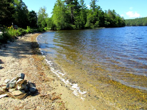 You Can See Your Feet While Swimming In The Clear Waters Of Kezar Lake In New Hampshire