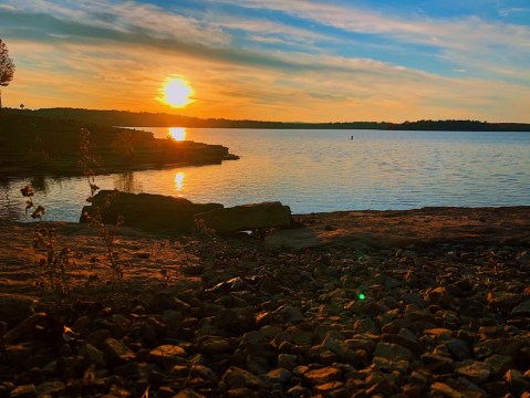 Wade In The Refreshing Waters On The Scenic Beach At Greers Ferry In Arkansas