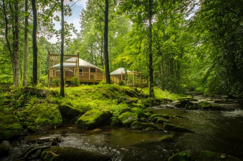 The Dreamy Yurts At Lake Nantahala Are In An Idyllic Setting, Making Them An ideal Summer Destination In North Carolina