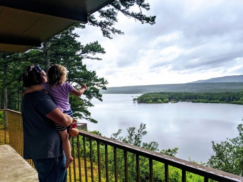 The Dot Of Water Visible From Mt. Magazine Is Actually Blue Mountain Lake, A Gorgeous Arkansas Campground