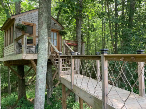 Stay Overnight At This Spectacularly Unconventional Treehouse In Rhode Island