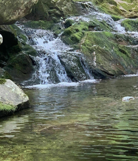 Swim At The Bottom Of A Waterfall After The 1-Mile Hike To Cataract Falls In Maine