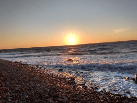 Walking Upon Massachusetts' Horseneck Beach State Reservation At Sunset Is Pure Bliss