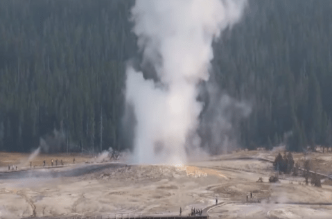 Nature Is Putting On A Show As Wyoming's Giantess Geyser Awakens