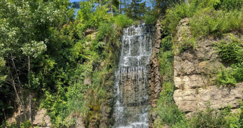 Marvel At The 44-Foot Waterfall At Krape Park, A Multi-Purpose Outdoor Facility In Illinois