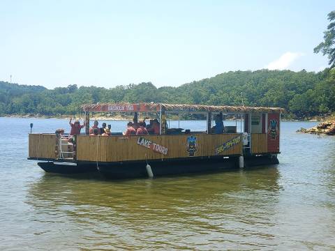 You Can Take A Unique Tiki Boat Tour Of Broken Bow Lake In Oklahoma This Summer