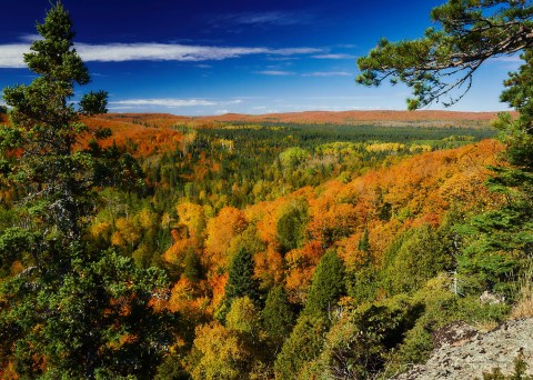 This Hike Through Minnesota's Sawtooth Mountains Leads To Awe-Inspiring Views Of Fall Colors From Above