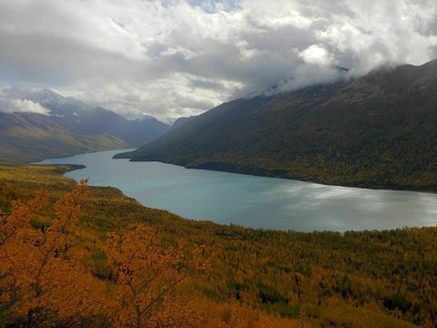 Hike High Above Alaska's Eklutna Lake On The Twin Peaks Trail Before The Snow Flies