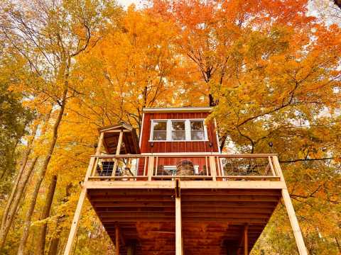 Experience The Fall Colors Like Never Before With A Stay At The Mehoopany Treehouse In Pennsylvania