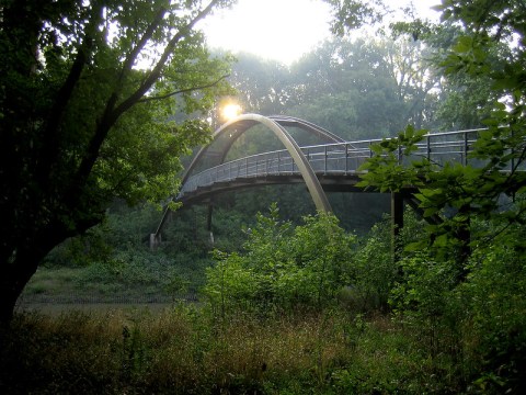 Enjoy A Beautiful Fall Stroll Along The 12-Mile Paved Pathfinder Parkway In Oklahoma