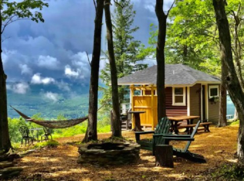 Sneak Away To An Autumn Retreat With Incredible Berkshire Views When You Visit This Cabin In Massachusetts